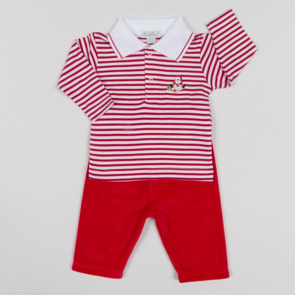 Kissy Kissy Merry and Bright Velour Set NWT